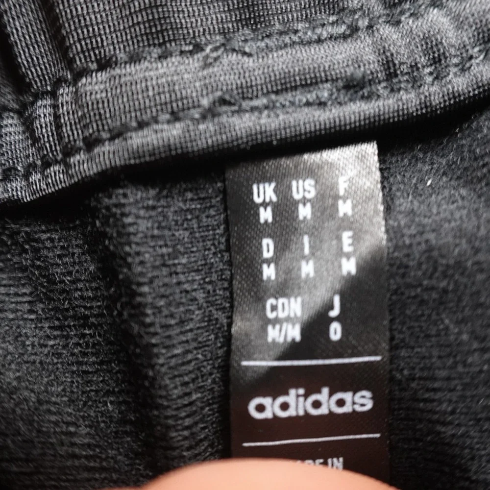 NEW Adidas Pants Mens M Black Track Warm Up Drawstring Jogger Sweatpants Run Gym